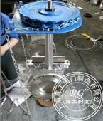 链轮刀形闸阀 -结构尺寸图 -上海茸工阀门制造有限公司