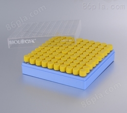 巴罗克biologix 0.5ml预置2D码冻存管（黄色盖子）+1英寸蓝色冻存盒