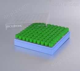 巴罗克biologix 0.5ml预置2D码冻存管（绿色盖子）+1英寸蓝色冻存盒