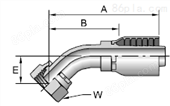 1C443公制内螺纹 - 轻系列 - 45°接头（球头）